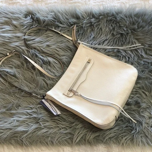 Rebecca Minkoff Regan Feed White Crossbody Handbag - Picture 5 of 8